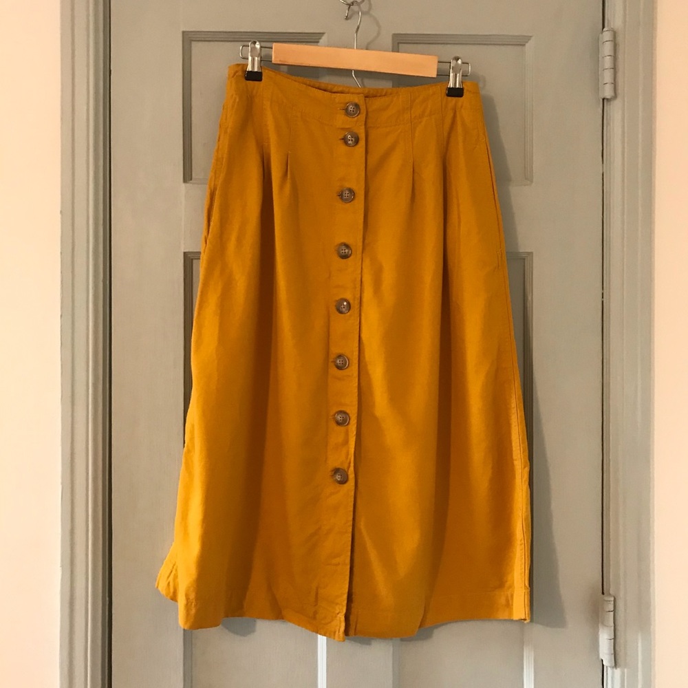 Midi Button front Madewell skirt